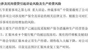 汇银木业复工复产尚无时间表 控股股东能否挽救ST景谷业绩？
