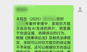 离谱！女子把豆包生成的照片当证据给了法官